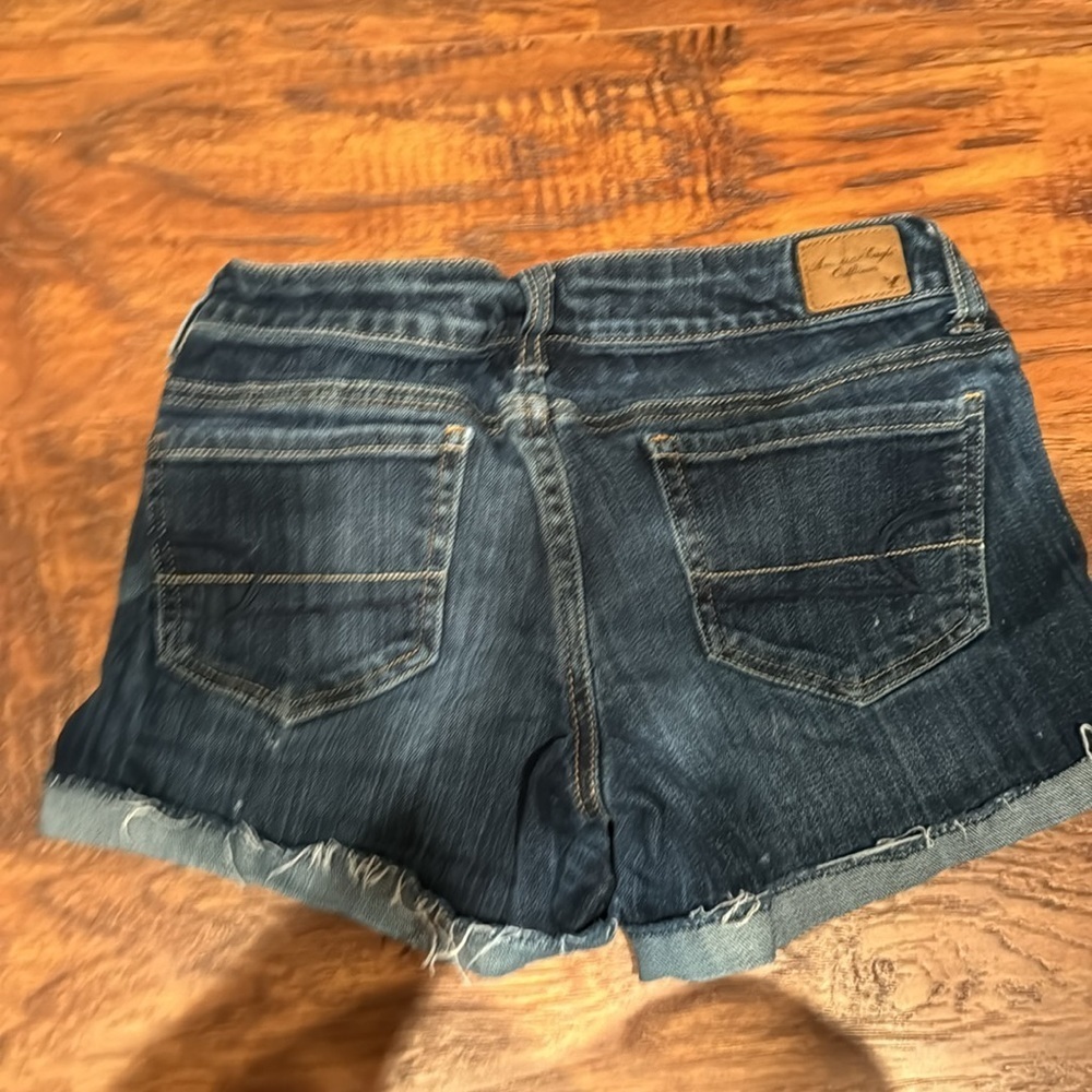 Dark Wash Denim Shorts - Picture 3 of 4